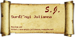 Surányi Julianna névjegykártya