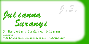 julianna suranyi business card